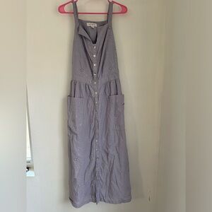 April Cornell Lilac Floral Embroidered Dress - M